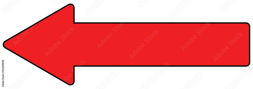 Horizontal long arrow, left pointing solid long arrow icon, isolated on white background. Horizontal long arrow, left pointing solid long arrow icon, isolated on white background.