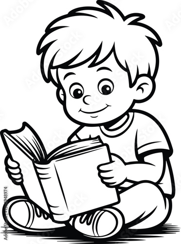 Boy Reading a Book