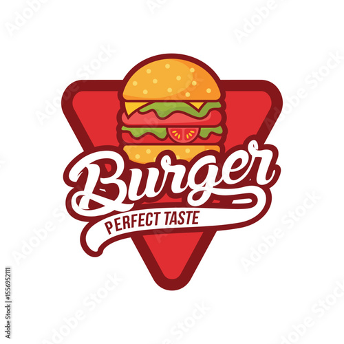 Burger Logo design template vector illustration Free Vector