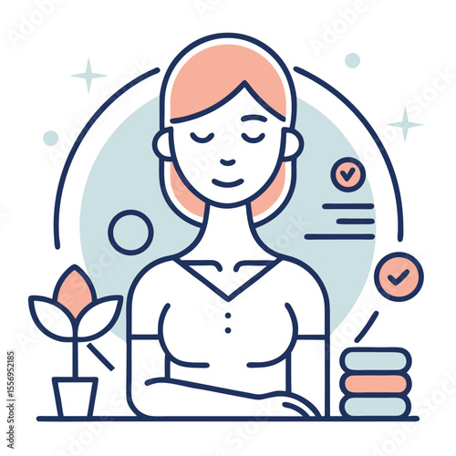 Beauty procedure line icon.Medical body massage for shoulder reduction. Reducing stress level. Cosmetology. Spa concept. Isolated vector illustration. Editable stroke