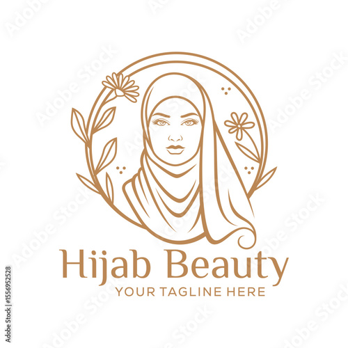 Women Hijab Beauty Vector Logo Template Free Vector