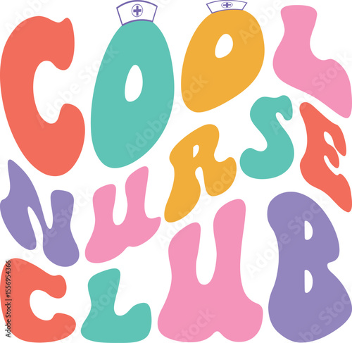 Cool Nurse Club, Retro Nurse svg design