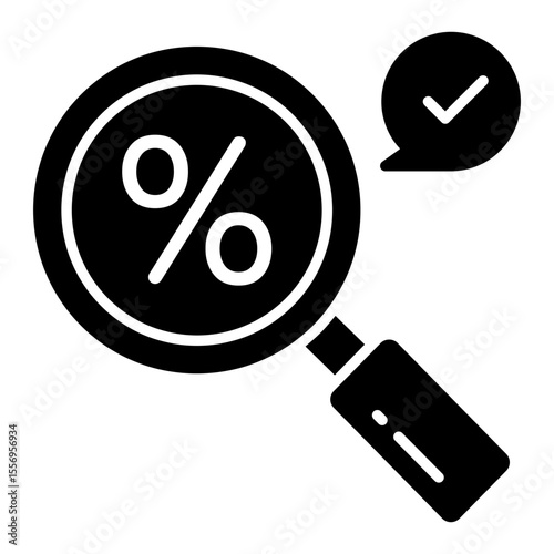 An icon design of search discount