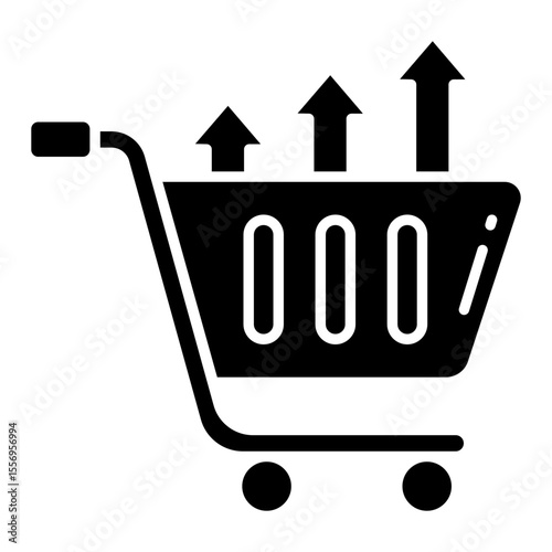 Shopping cart icon, editable vector