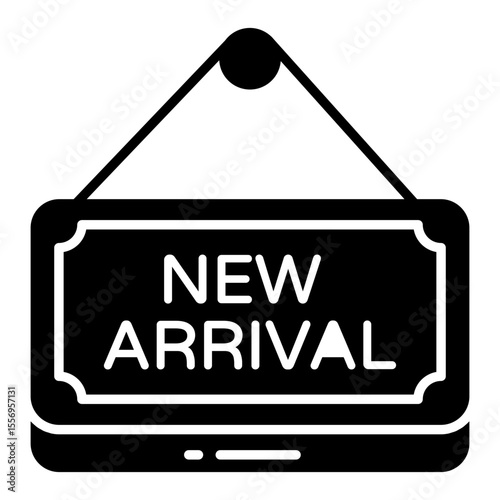 Premium download icon of new arrival board
