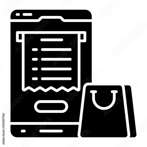 An icon design of shopping bill