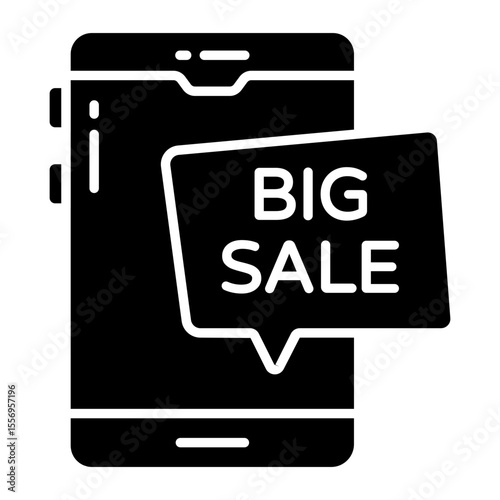 A trendy design icon of big sale