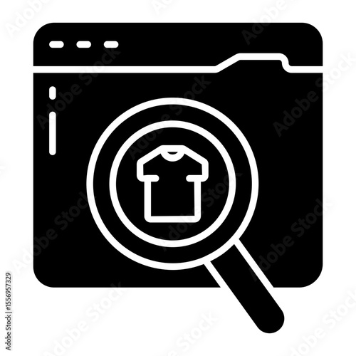 A trendy design icon of search shirt