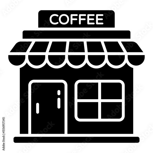 A creative design icon of coffee shop