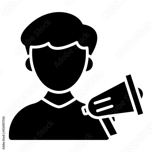 An icon design of announcer