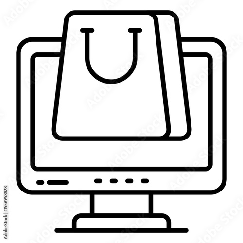 Unique design icon of online shopping