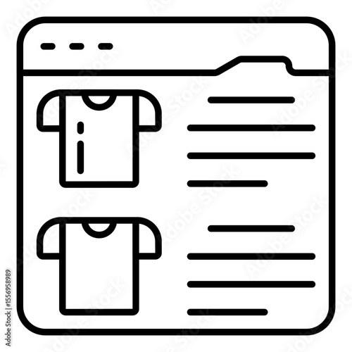Unique design icon of select product