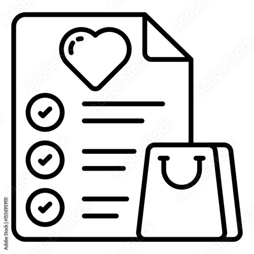A beautiful design icon of wishlist