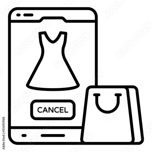 Modern design icon of e shopping
