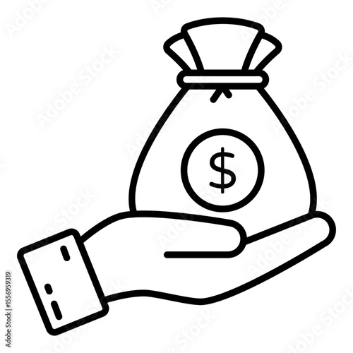 A perfect design icon of money bag