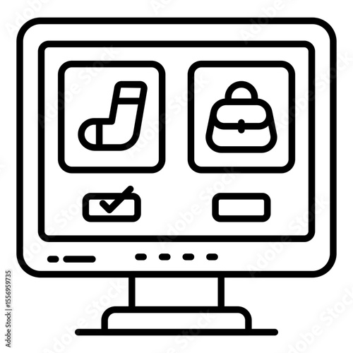 Unique design icon of select product