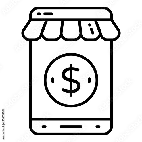 Modern design icon of mobile money