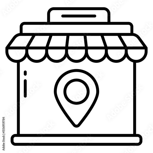 A creative design icon of shop location
