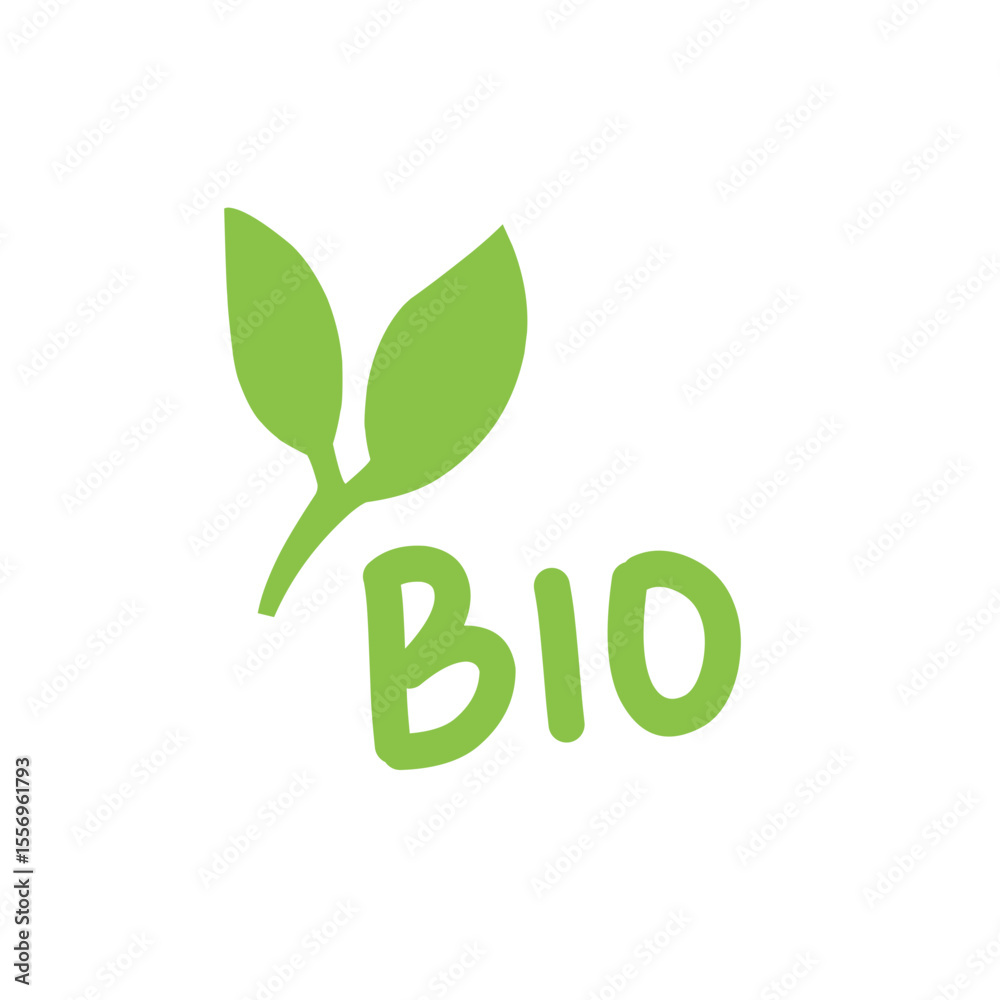 Fototapeta premium leaf bio logo design icon