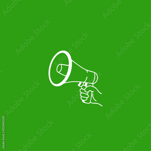 Announcing Microphone icon logo flat vector design
