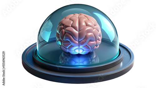 3D Rendered Human Brain Protection Concept
Brain Safety and Mental Health in 3D Illustration