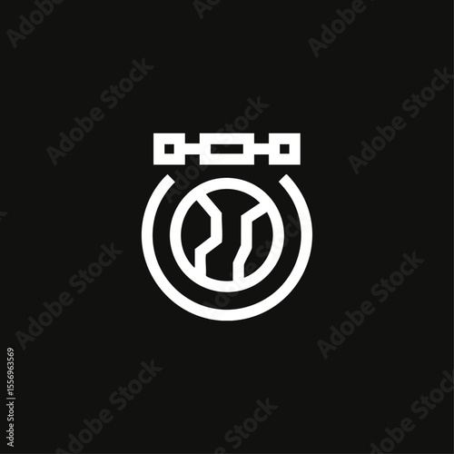 Satellite icon logo flat vector design