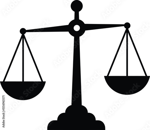 Balance Scale Silhouette Icon


