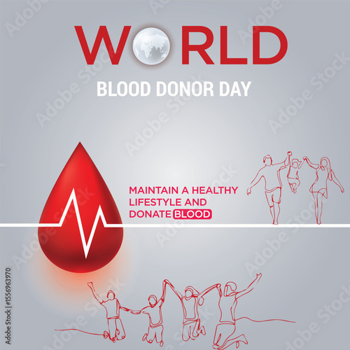 World Blood Donor Day – 14th June
Give blood, give life humanitarian aid, medical treatment, national, blood bag, isolated, volunteer, international, cells, healthy, world blood donor day, template,