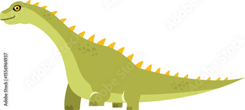 Cartoon Illustration of Diplodocus