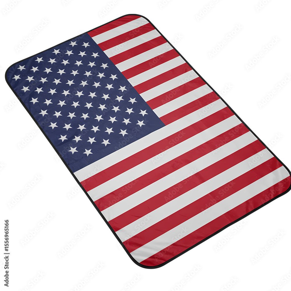 Obraz premium American Flag: Rectangular Design, Stars and Stripes