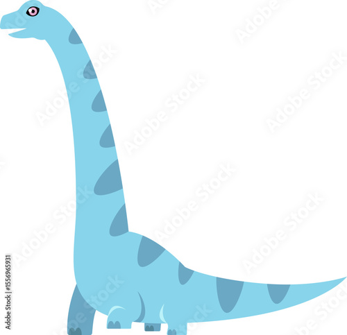 Cartoon Illustration of a Mamenchisaurus