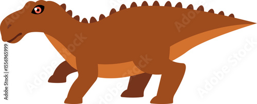 Cartoon Illustration of Maiasaura