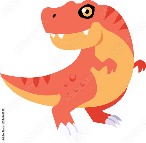 Cartoon Illustration of a Tyrannosaurus Rex