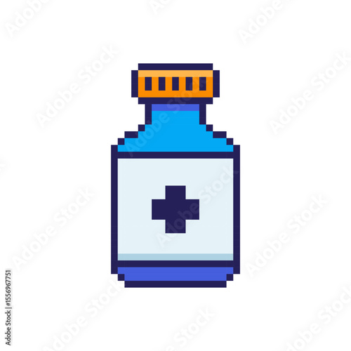 Pixel art Medicine Bottle game asset design