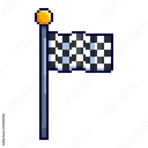 Pixel art Race Flag game asset design
