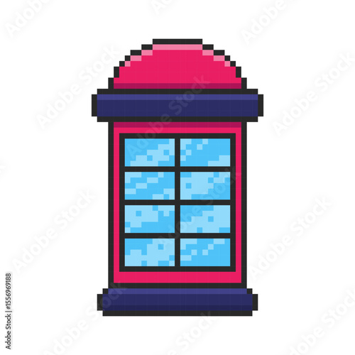 Pixel art Telephone Box game asset design