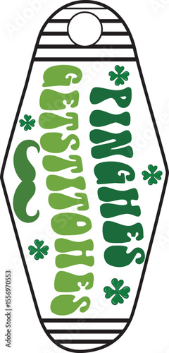 pinghes getstitohes, St Patrick's Day Motel Keychain SVG design