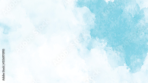 blue and white sky background clouds. panorama, Blue vector watercolor sky 
