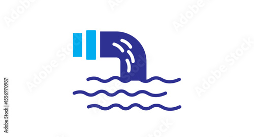 Waste water icon Graphic vector set for. Liquid Waste icon set multiple style collection