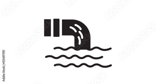 Waste water icon Graphic vector set for. Liquid Waste icon set multiple style collection