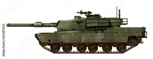 XM-20E1 (MBT concept based on a new chassis, with a 120mm gun and a reduced turret from the M1 Abrams tank)