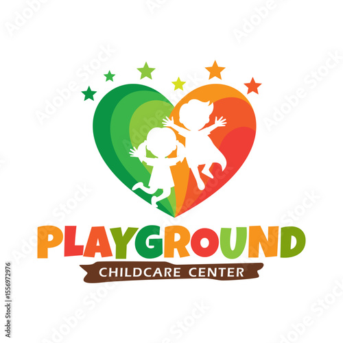 kindergarten logo icon design vector template Free Vector