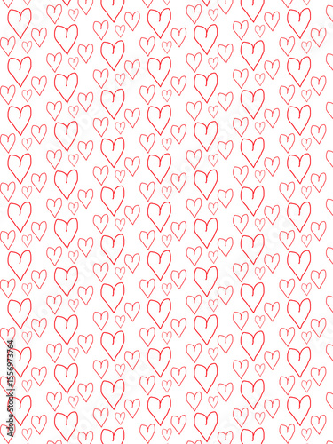  hand drawn heart pattern background design 