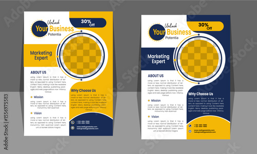 Corporate business flyer template design,abstract business flyer and creative design,IT company flyer and editable vector template design,flyer in A4 with colorful business proposal, promotion, advert