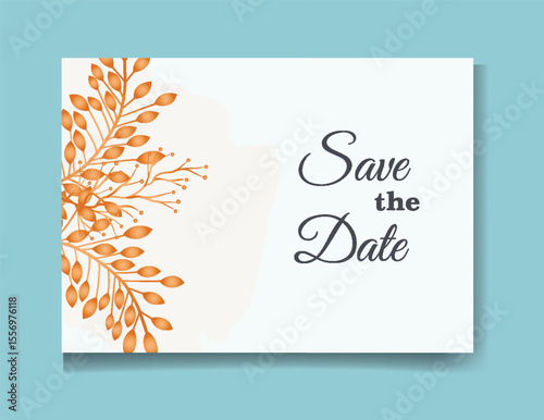 Watercolor Floral Wedding Invitation and RSVP Template Set