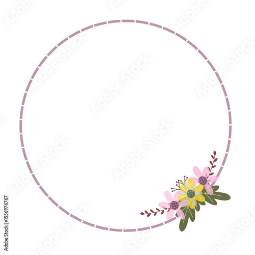 Pink Floral Frame