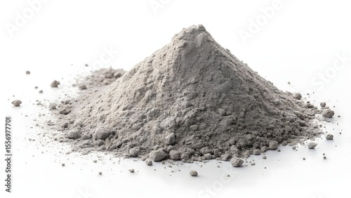 Clean gray Color powder isolated on white