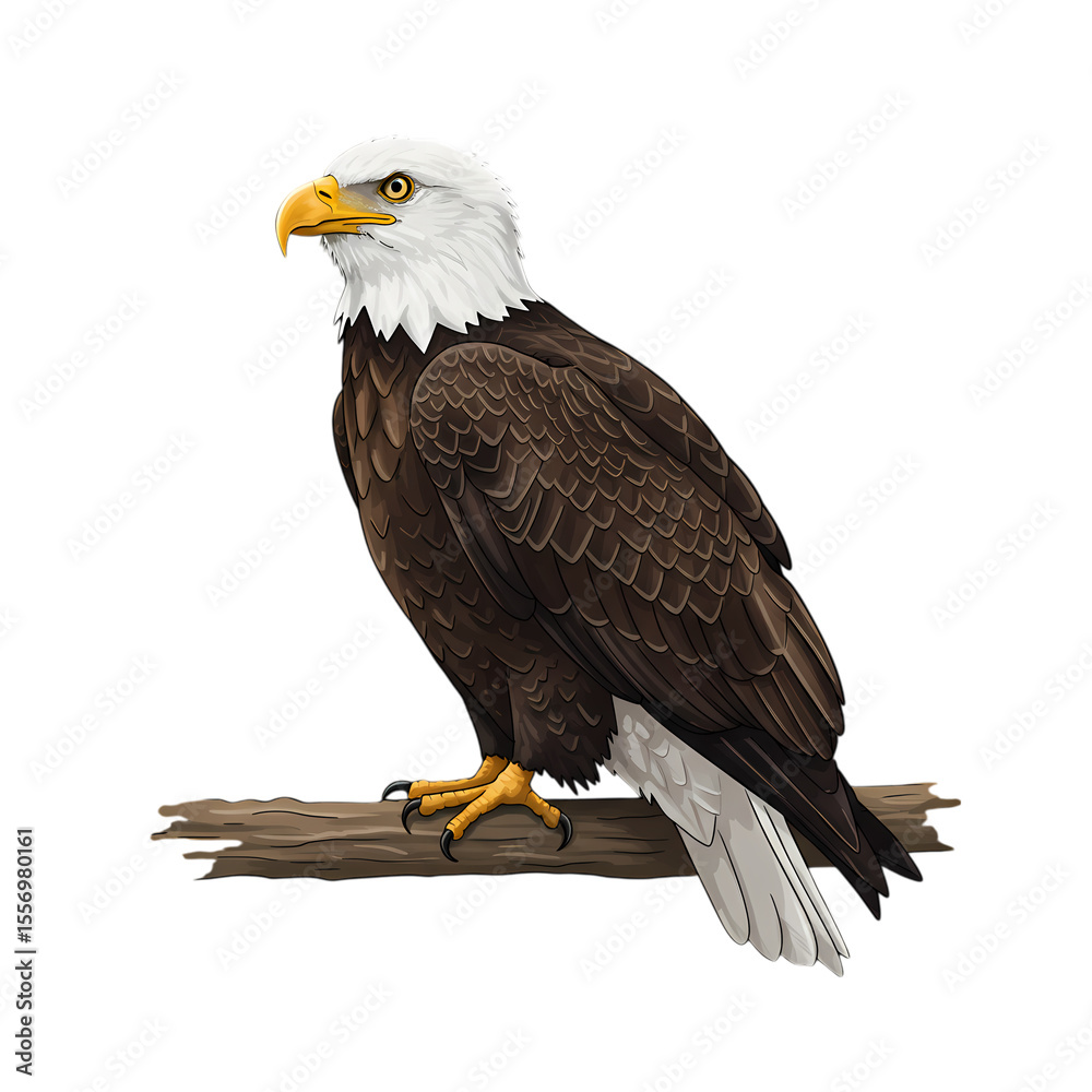 Fototapeta premium Majestic Bald Eagle: A Powerful Bird of Prey