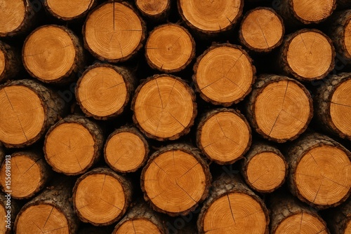 A pile of wood logs stacked on top of each other