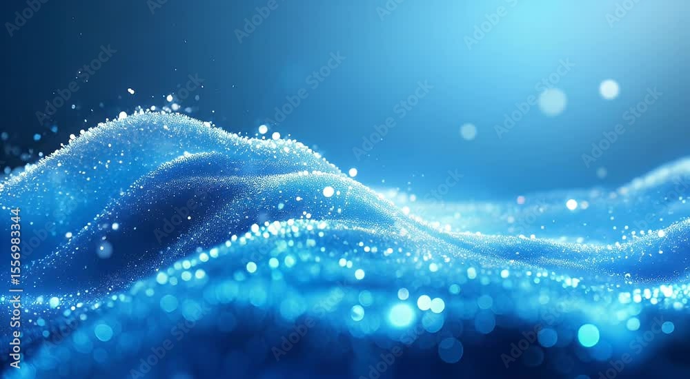 Abstract blue particle background